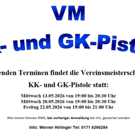 Vereinsmeisterschaft 2026